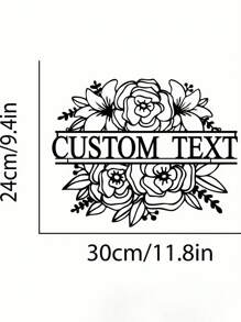 Uma Peça de Sinalização Metálica Personalizada de Estilo Rústico com Tulipa Selvagem de Ferro Forjado, Decoração para Jardim, Texto Personalizado, Decoração de Pátio Vintage, Presente para Jardineiro, Arte de Parede Externa, Decoração para Sala de Estar, Sala de Estar Familiar, Decoração de Escritório
