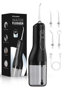 Răng Miệng Irrigator USB Sạc Chỉ Nha Khoa Di Động Xịt Nha Khoa 260ML Bình Nước Chống Nước Chăm Sóc Răng Miệng Vệ Sinh - màu đen - Xem 1