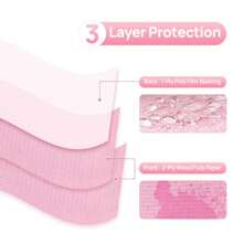 125/50/20/10 pièces Tapis de table pour nail art, serviettes en papier jetables pour ongles, serviettes en papier pour nail art imperméables rose 3 épaisseurs 13" X 18" pour kit de décoration de table à ongles, accessoires de nail art