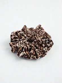 XXL Leopard Velvet Hair Scrunchies For Women, Hair Accessories For Daily Use Hair Ties Scrunchy Hair Ties Ponytail Head Accessories Elastic Band - Multicolor - View 5