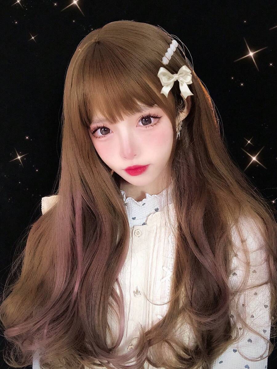 alicegarden 1 Bộ Tóc Giả Tổng Hợp Chịu Nhiệt, Dài Tự Nhiên Màu Nâu, Dài 26 Inch, Được Làm Từ Sợi, Thích Hợp Sử Dụng Hàng Ngày, Giả Tự Nhiên Và Thực Tế Chất Lượng Tốt Tổng Hợp - Nhiều màu - Xem 1