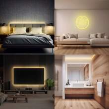 1 个 USB LED 灯带户外霓虹灯带，IP67 防水，暖白至冷白可弯曲 LED 灯带，3000K-6500K 可调光柔性霓虹灯绳，适用于屋檐、凉亭、万圣节装饰、派对装饰、婚礼装饰、室内外装饰 - 彩色 - 查看 9