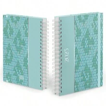 Daily Planner Plus 2025 Hard Cover Animal Print Snake - 綠松石 - 查看 2