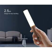 Motion Sensor Night Lights Magnet Body Sensor Hallway Night Lights Rechargeable Led Light Portable Stairway Night Lights Wooden Wall Sconce Battery Powered Cabinet Lights - A2 - View 10