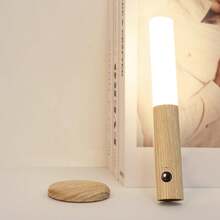 Motion Sensor Night Lights Magnet Body Sensor Hallway Night Lights Rechargeable Led Light Portable Stairway Night Lights Wooden Wall Sconce Battery Powered Cabinet Lights - A2 - View 4