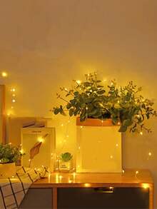 Battery Powered LED Copper Wire String Lights, Waterproof Copper Line Lights Lamp String - Multicolor - View 8