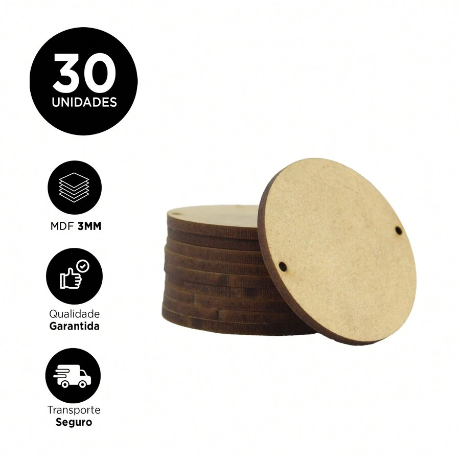 Kit 30 Units. Mini Souvenir Sheets In Mdf - hai lỗ - Xem 1