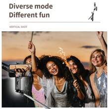 Stable Selfie Stick Tripod With Fill Light, 44 Inch Extendable Selfie Stick With Wireless Remote And Tripod Stand 360 Rotation For IPhone 15/14/13/12/11 Pro/XS Max/XS/XR/X/8/7, And Smartphone - 黑色 - 查看 6