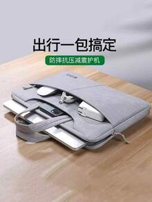 Ph 13 14 15 Inch Large Capacity Shockproof Computer Briefcase/Notebook Cover - màu đen - Xem 4