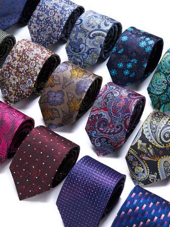 AlanKing 1 pieza Corbata casual de oficina de negocios para hombre, jacquard a rayas de 7,5 cm de ancho para camisa de vestir, gran regalo para el Día del Padre