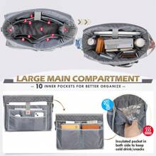 Teacher Tote Bag 15.6 Inch Laptop Bag For Women Work Bag Laptop Tote Nurse Bag Professional Computer Messenger Bag With Insulated Pocket, Laptop Briefcase For Office, College, Nursing - Xám - Xem 3
