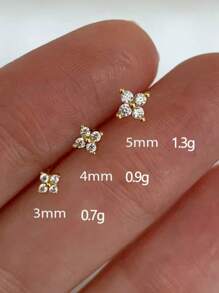 6pcs/Set Fashionable Ear Stud Earrings, High-Quality Jewelry, Multi-Piercing Ear Cuff Accessories, Suitable For All Seasons - Gold - View 4