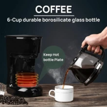 Large Coffee Machine LEODY Coffee Maker - Black - View 3