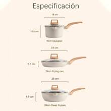 Batería De Cocina 22 Piezas Con Sartenes Antiadherente - Multicolor - Ver 3