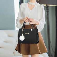 Small Purses And Handbags For Women Ladies Fashion Crossbody Bag Teenage Girls Top Handle Satchel Shoulder Bags Small Totes Bags - màu đen - Xem 2