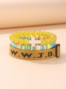 3 WWJD Vòng Tay Cơ Đốc Giáo Qua Vòng Tay Dành Cho Nữ Chúa Giêsu Vòng Tay Đức Tin Phục Sinh Cơ Đốc Giáo Trang Sức - Nhiều màu - Xem 6