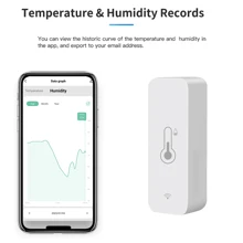 Tuya Wifi智能溫濕度傳感器,通過app Smart Life遠程監控,與alexa和google Assistant兼容的智能溫濕度計 - 白色 - 查看 3
