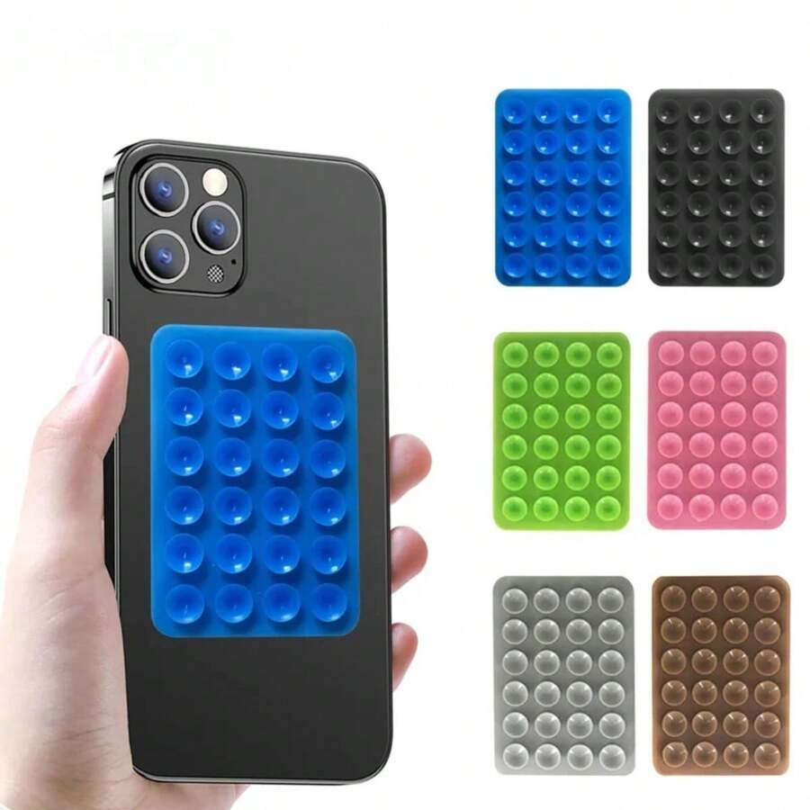 Suction Cup Cell Phone Silicone Holder Various Colors - Blue - View 1