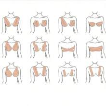 Kit 2 Adhesive Bra Chest Tape Boob Up Roll - 彩色 - 查看 2