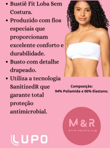 Kit 2 Lupo Seamless Bustier Top Bra - Ref. 44000 - Blanco - Ver 4