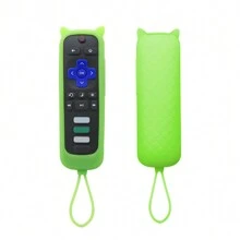 1pc Glow In The Dark Cute Cat's Ears Shaped Silicone Universal Remote Control Cover With Lanyard Suitable For TCL/Hisense/Sharp Roku TV Express 4K+ Remote - Protect Your Remote And Find It Easily In The Dark,Bag,Organizer,Storage - Multicolor - View 17