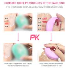 电动防水迷你环形洁面刷便携式深层清洁硅胶洁面仪，高级面部水疗深层清洁环硅胶洁面仪面部去角质器