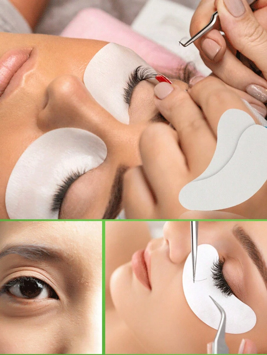 50/100pcs Grafted Eyelash Isolation Hydrogel Lower Eye Patch Grafted Eyelash Isolation Sticker Pad Eyelash Beauty Eye Patch - White - View 1
