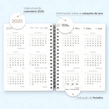 Daily Planner Plus 2025 Hard Cover Flowers Colorful - 米色 - 查看 7