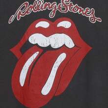 Childrens/Kids Vintage Tongue  T-Shirt (Charcoal) - Dark Grey - View 2