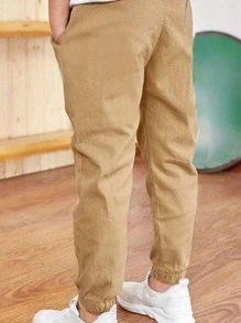 1件青少年男童休闲户外工装裤，春秋季