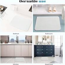 Diatomite Stone Bath Mat Absorbent Drying Bathstone Bathmat Rugs Non-Slip Mat Home Bathroom Decor Floor Carpet Outdoor Rug Door Mat Fall Decor Bathroom Accessories Back To School - Grey - View 6