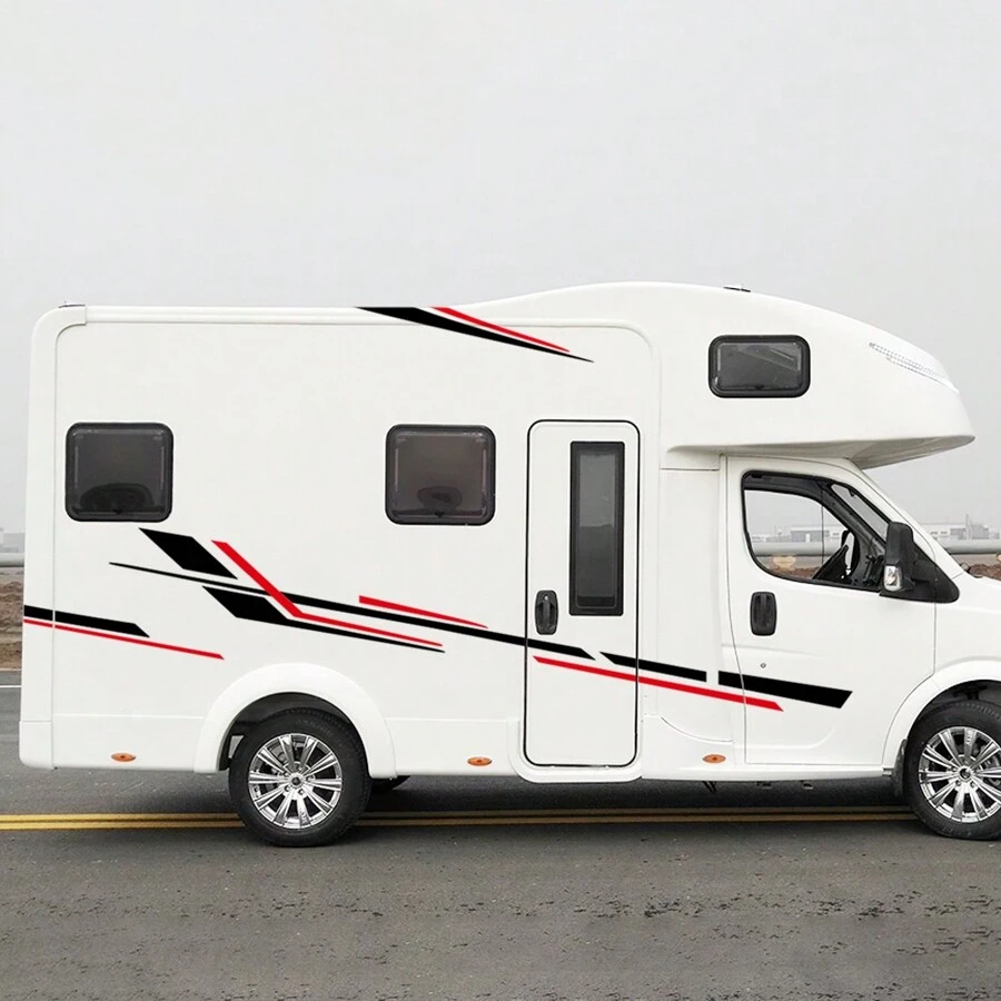6Pcs Motorhome RV Stripes Off Raod Vinyl Stickers For Camper Van Horsebox Caravan Auto Tuning Accessories Graphics Car Decals - one-size - View 1