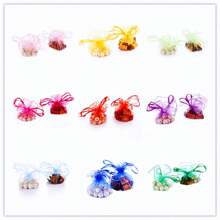50/100pcs Organza Round Gift Bags, 26cm Diameter, Flower Shaped After Tied, Suitable For Christmas Gift Packaging, Halloween Candy Bags, Wedding Party Favors, Jewelry Packaging, Drawstring Design For Easy Use. 100pcs White Organza Gift Bags, 26cm Diameter, Flower Shaped After Tied Only Selling The Packaging Bags, Not Including Other Products In The Photo, The Photo Is The Actual Product Shot, Handmade With Minor Size Variations, Christmas