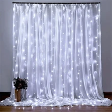 1pc LED Curtain String Light With Remote Control, 100/200/300 LED USB Powered Fairy Lights For Wedding, Party, Home, Garden, Bedroom, Indoor Outdoor Wall Decor - Plastic Material, No Batteries Included - USB Curtain Light - View 17