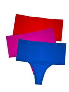 Panties With Compression Sensation | High Waist Thong | Double Polyamide Fabric | Kit With 3 Women's Comfort Pieces. - Nhiều màu - Xem 2