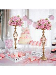 2/10 Pcs 23.2in High Versatile Metal Flower Arrangement, Candle Holder Stand Set For Wedding Party Dinner Centerpiece Event Restaurant Hotel Decoration,Halloween And Decorations