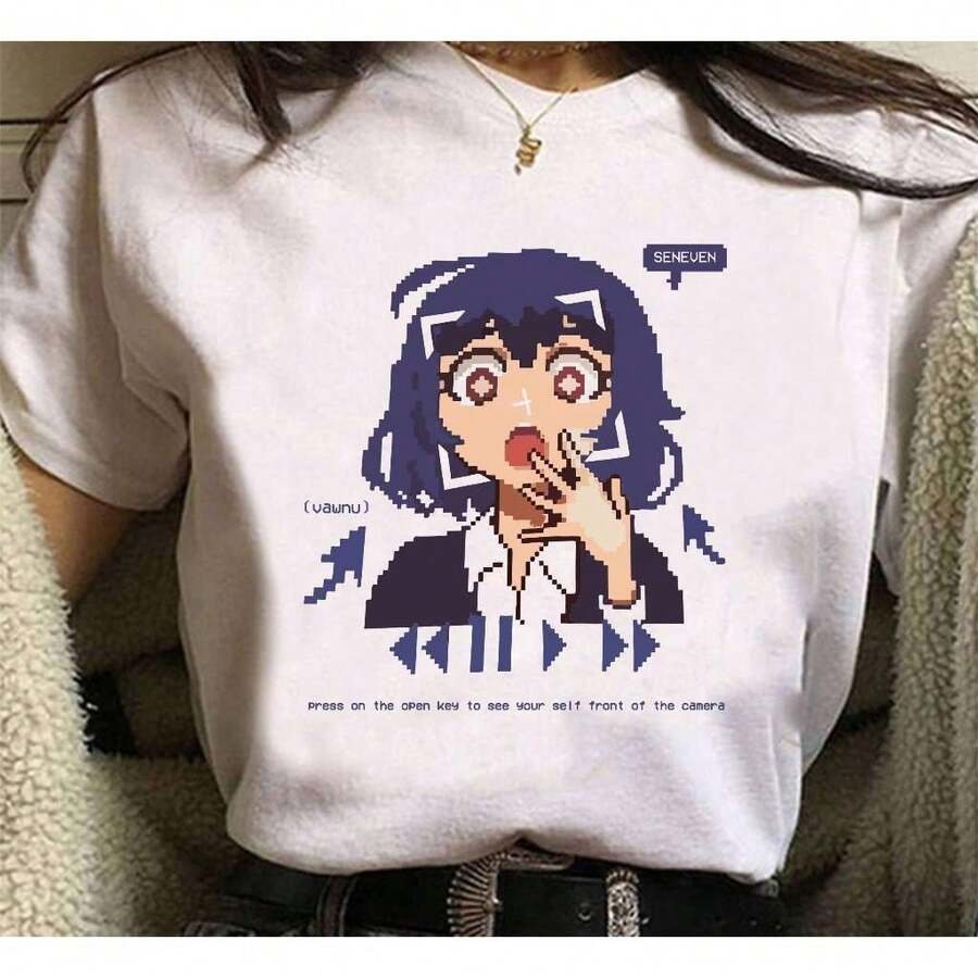 Anime Egril T-Shirt Unisex 100% Cotton Streetwear Launch Shipping Various Colors!! - 白色 - 查看 1