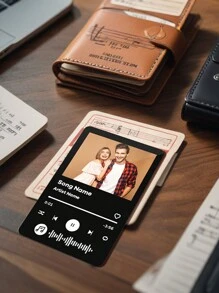 1pc Customized Photo Wallet Card, Customizable Music Wallet Card Insert, Ideal Gift For Him/Her, Boyfriend, Girlfriend, Family, Friends, Kids, Anniversary, Valentine's Day - Multicolor - View 5