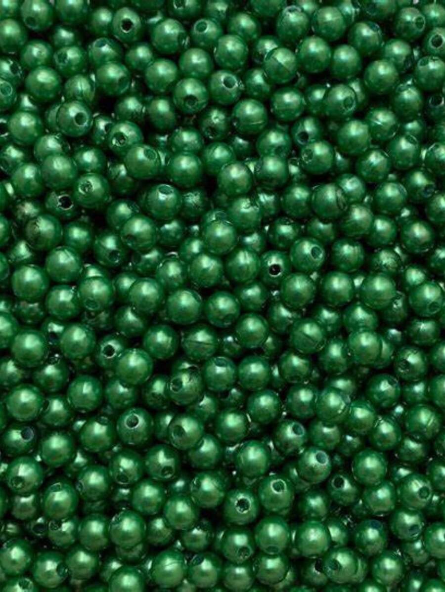 500 Pearls Traditional Abs 6mm Beads Crafts And Jewelry - Màu xanh lá cây đậm - Xem 1