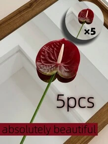 3 件/5 件人造红掌百合花适用于婚礼办公室派对酒店家居桌面装饰、情人节、礼物 - 3pc/5pc - 查看 20