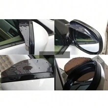 2pcs Car Rear View Wing Mirror Sun Visor Shield Rain Board Eyebrow Guard Black - Black - View 9
