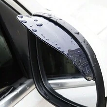 2pcs Car Rear View Wing Mirror Sun Visor Shield Rain Board Eyebrow Guard Black - Black - View 3