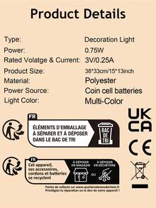 1 件万圣节蜘蛛网装饰巫师帽，内置 20 个彩色 LED 灯，万圣节装饰房间装饰万圣节花园装饰礼物仙女节日装饰节日装饰 - 彩色 - 查看 5