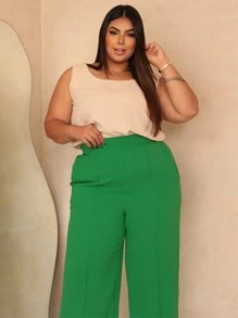 Duna Plus Size Pantalona Pants GG G1 G2 G3 - Green - View 2