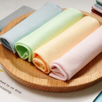 4 Stück doppelseitige Microfaser Poliertücher mit Plüsch, geeignet für Handy, Computerbildschirm, Brillenzubehör für Frauen