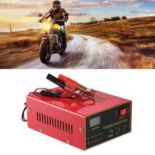 Cargador automotriz de 12/24 V con pinzas para cables Cargador de batería inteligente para automóvil Motocicleta - Rojo - Ver 3