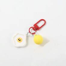 1pc Unisex Flower Heart Smiling Face Resin Keychain, Colorful Candy Ball Charm For Bags - Multicolor - View 8