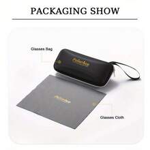 PolarAce Kính mát thời trang ProlarAce Unisex Oval Metal Outdoor Full-Frame Beach Accessories Sunglasses - Đen Xám - Xem 5