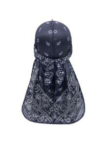 1pc Men's Turban Hat Printed Wigs Durag Biker Headwrap Pirate Hats Cap For Men Hair Accessories Long Tail Straps Bandanas Pirate Hat Pirate Costume - Pirate Hat - View 15