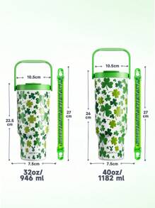 40 盎司手柄杯、真空隔热水瓶、保温杯、带手柄的玻璃杯、防漏盖和吸管、保温咖啡杯不锈钢旅行杯、真空瓶，保冷 34 小时或保温 10 小时，便携式保温瓶适用于户外露营、徒步旅行、驾驶和汽车旅行 - 綠色 - 查看 4